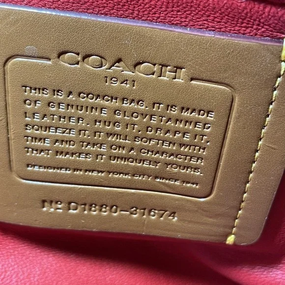 Coach Bedford Smooth Glovetanned Leather Hobo Handbag Oxblood - Picture 11 of 11